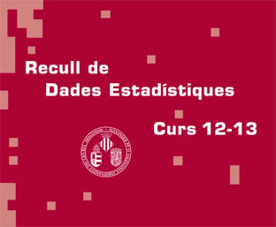 Portada del Recull de Dades Estadístiques 2012-2013.